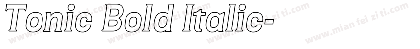 Tonic Bold Italic字体转换